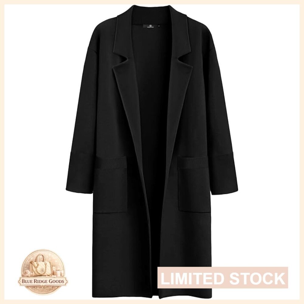 Oversized Cardigan Sweater Classic Shawl Collar Long Dressy Coatigan Jacket